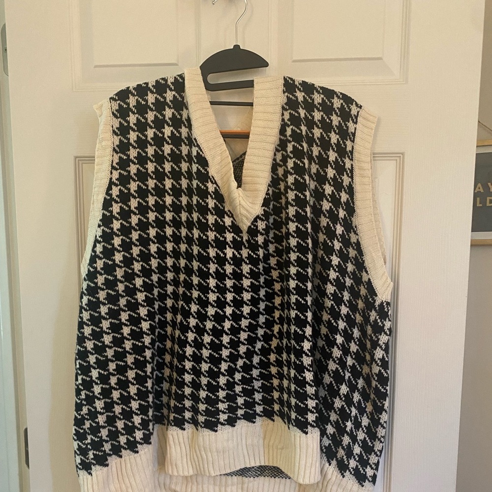 Shein Houndstooth sweater vest